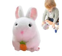 Lapin en peluche,Lapin en peluche,Peluche lapin hamster dessin animé avec queue remuant - Mignon oreiller en forme de lapin en peluche avec cordon à tirer Oreillers en peluche