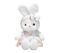 Lapin en peluche, lapin en peluche | Peluche lapin ultra douce de 16 pouces en jupe - Oreiller en peluche lapin, peluches d'animaux avec bandeaux, jouets en peluche compagnon pour chambre à coucher