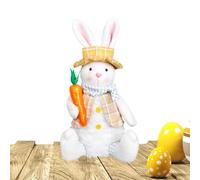 Lapin en peluche lumineux,Lapin en peluche lumineux, Jouet de en peluche assis, Décoration de la maison, jouets en peluche pour table de printemps, salle de vacances, figurines mignonnes