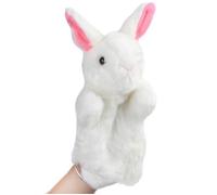 Lapin en Peluche - Marionnette Jeu de Rôle - Cadeau - Jouets en Peluche - Blanc