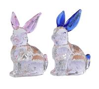 Lapin en verre, petites figurines en microcristal, pour la décoration de votre maison, peut être posé sur votre table, coiffeuse, bureau, bibliothèque ou table de chevet