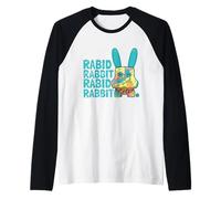Lapin enragé Multi Perruche Fuggler Monstre Texte Manche Raglan