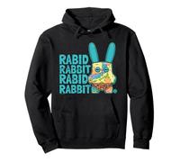 Lapin enragé Multi Perruche Fuggler Monstre Texte Sweat à Capuche