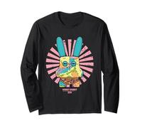 Lapin enragé, Perruche, Fuggler, Texte Japonais rétro Manche Longue