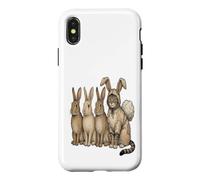 Lapin Famille Chat en Lapin Costume Halloween Coque pour iPhone X/XS