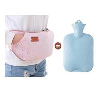 Lapin Fausse Fourrure Sacs D'eau Chaude Taille Garrot Chauffe-Mains Douce Chaude Bouteille D'eau Chaude Ceinture-Rose - 1000 Ml