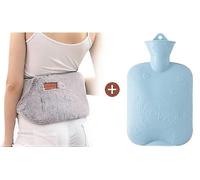Lapin Fausse Fourrure Sacs D'eau Chaude Taille Garrot Chauffe-Mains Douce Chaude Bouteille D'eau Chaude Ceinture-Gris- 1000ml