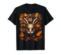 Lapin Feuilles d'automne Animal Art Robot Graphique Lièvre T-Shirt