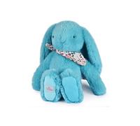 Lapin fleurette - turquoise 35cm