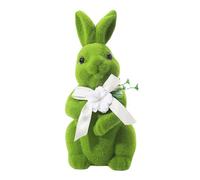 Lapin floqué | Figurine compacte réaliste de lapin floqué pour la famille, les amis, les vacances, la maison, la chambre, l'étagère, l'entrée