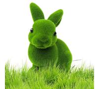Lapin Floqué, Lapin Mousse, Statue Décorative Lapin Floqué de Pâques | Statuette Animaux de Dessin Animé, Ornements Artistiques de Lapin pour Bureau Intérieur, Grande Sculpture