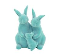 Lapin Floqué - Résine De 8,66 Pouces | Figurine De Lapin | Figurine De La Famille Des Lapins | Décor De Table De Printemps | Kit D’accent De Carotte Fantaisiste | Décoration Intérieure Et Extérieure D