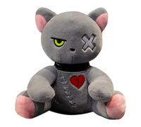 Lapin Fou Peluche - Halloween Goth Oreilles Tombées | Doux Confortable Embrasse Fourrure Animaux | Pâques Anniversaire Choix pour Les Petits Chambre Étagère Maison Exposition Décoration