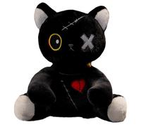 Lapin Fou Peluche - Halloween Goth Oreilles Tombées | Doux Confortable Embrasse Fourrure Animaux | Pâques Anniversaire Choix pour Les Petits Chambre Étagère Maison Exposition Décoration