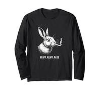 Lapin fumant une cigarette, drôle blague lapin Puff Pass Manche Longue