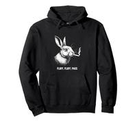 Lapin fumant une cigarette, drôle blague lapin Puff Pass Sweat à Capuche
