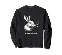 Lapin fumant une cigarette, drôle blague lapin Puff Pass Sweatshirt