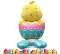 Lapin géant 3D debout - Décorations de Pâques | Ballons en forme de lapin, autoportants - Papier d'aluminium gonflable | Décoration réutilisable à l'épreuve des fuites pour Pâques, anniversaire, fête