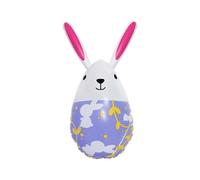 Lapin Gonflable de Pâques avec œufs colorés, décoration Festive pour l'intérieur, l'extérieur, Le Jardin, la terrasse ou Toute Autre fête. (Purple, 40X20X15cm)