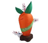 Lapin Gonflable de Pâques, Carotte de Lapin Gonflable à LED de 6 Pieds pour la Décoration de Jardin de Cour de Vacances (Réglementation européenne)