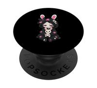 Lapin Gothique Anime Japonais Creepy E-Girl Manga Kawaii PopSockets PopGrip Adhésif