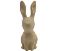 Lapin grandes oreilles en papier mâché 21,5cm NA G