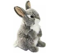 Lapin gris assis 17 cm