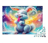 Lapin Heureux Puzzle 1000 Pièces, Art Premium 38x26cm