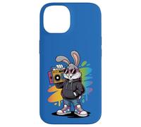 Lapin Hip-hop rétro Cool avec Boombox et Lunettes de Soleil Coque pour iPhone 14