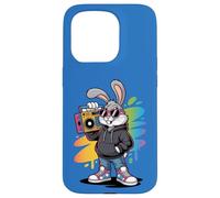 Lapin Hip-hop rétro Cool avec Boombox et Lunettes de Soleil Coque pour iPhone 15 Pro