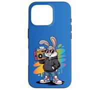 Lapin Hip-hop rétro Cool avec Boombox et Lunettes de Soleil Coque pour iPhone 16 Pro