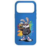 Lapin Hip-hop rétro Cool avec Boombox et Lunettes de Soleil Coque pour iPhone 17 Pro Max