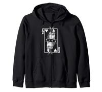Lapin hollandais Roi de cœurs Pop Art Amusant Sweat à Capuche