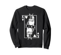 Lapin hollandais Roi de cœurs Pop Art Amusant Sweatshirt