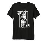 Lapin hollandais Roi de cœurs Pop Art Amusant T-Shirt Haut de Gamme