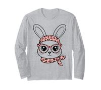 Lapin Imprimé Léopard Lunettes Bandeau Rose Pâques Bunny Manche Longue