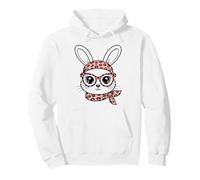 Lapin Imprimé Léopard Lunettes Bandeau Rose Pâques Bunny Sweat à Capuche