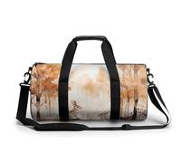 Lapin in the Woods Sac de sport fourre-tout léger pour homme et femme Blanc 45 cm/22,9 cm/22,9 cm, blanc, 17.7in/9in/9in
