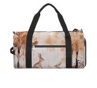 Lapin in the Woods Sac de sport fourre-tout léger pour homme et femme Blanc Taille unique, blanc, Taille unique
