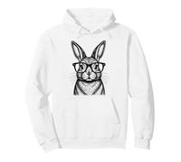 Lapin Intelligent avec Lunettes drôle de Lapin Ringard Enseignant étudiant Sweat à Capuche