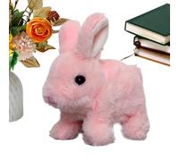 Lapin interactif réaliste, peluche lapin réaliste, jouet interactif en peluche lapin rembourré, jouet pour animaux de compagnie électronique lapin réaliste, oreilles qui os