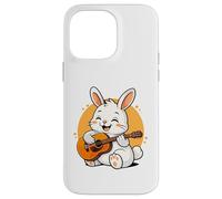 Lapin Jouant de la Guitare Graphique Lapin garçons Filles Amateurs de Guitare Coque pour iPhone 14 Pro Max