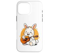 Lapin Jouant de la Guitare Graphique Lapin garçons Filles Amateurs de Guitare Coque pour iPhone 16 Pro Max