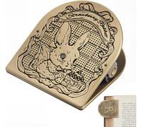 Lapin Journal Métal Clip Vintage Voyageurs Carnet Livre Facture Classeur Clips Titulaire Lapin Alliage Bronze Antique Décoratif Midori Voyageurs Pour Tn Voyageurs Art Lecture Décoration