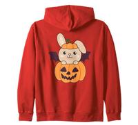 Lapin Joyeux Halloween Citrouille Chauve-Souris Lapins Sweat à Capuche