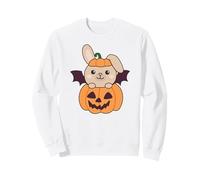 Lapin Joyeux Halloween Citrouille Chauve-Souris Lapins Sweatshirt