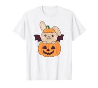 Lapin Joyeux Halloween Citrouille Chauve-Souris Lapins T-Shirt