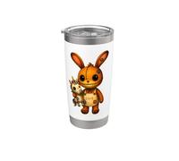 Lapin kawaii Licorne effrayant mignon Halloween Patchwork Lapin Gobelet isotherme en acier inoxydable double paroi