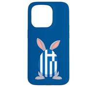 Lapin Lapin Vacances de Pâques Drapeau Grec Pâques Coque pour iPhone 15 Pro