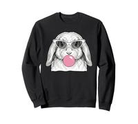 Lapin Mignon avec des Ombres œil de Chat et du Chewing-Gum Sweatshirt